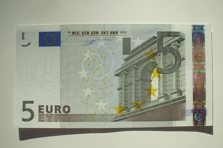 Купюра евро 5